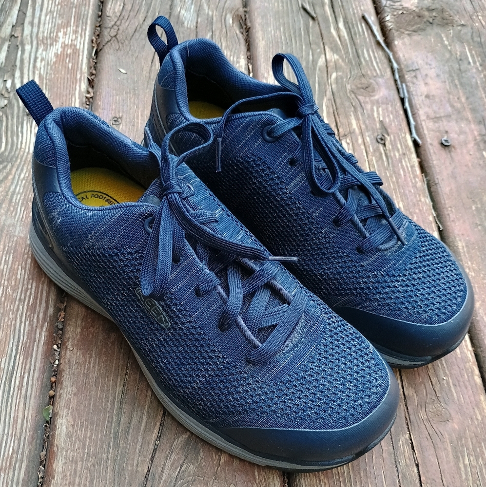 Keen Women's Utility ASTM Sz 8 Aluminum Toe Work Shoe Navy